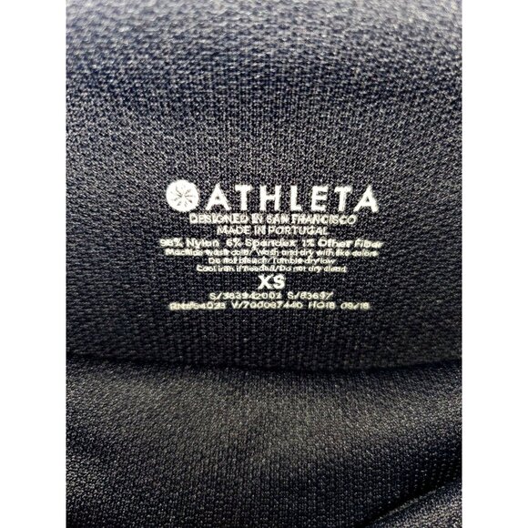 NWOT Athleta Lurex Twilight Black Shimmer Sparkle Tights Leggings Size XS 1179 - Picture 8 of 9
